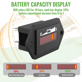 10L0L 10-segment LED bar graph indicating remaining capacity at a glance