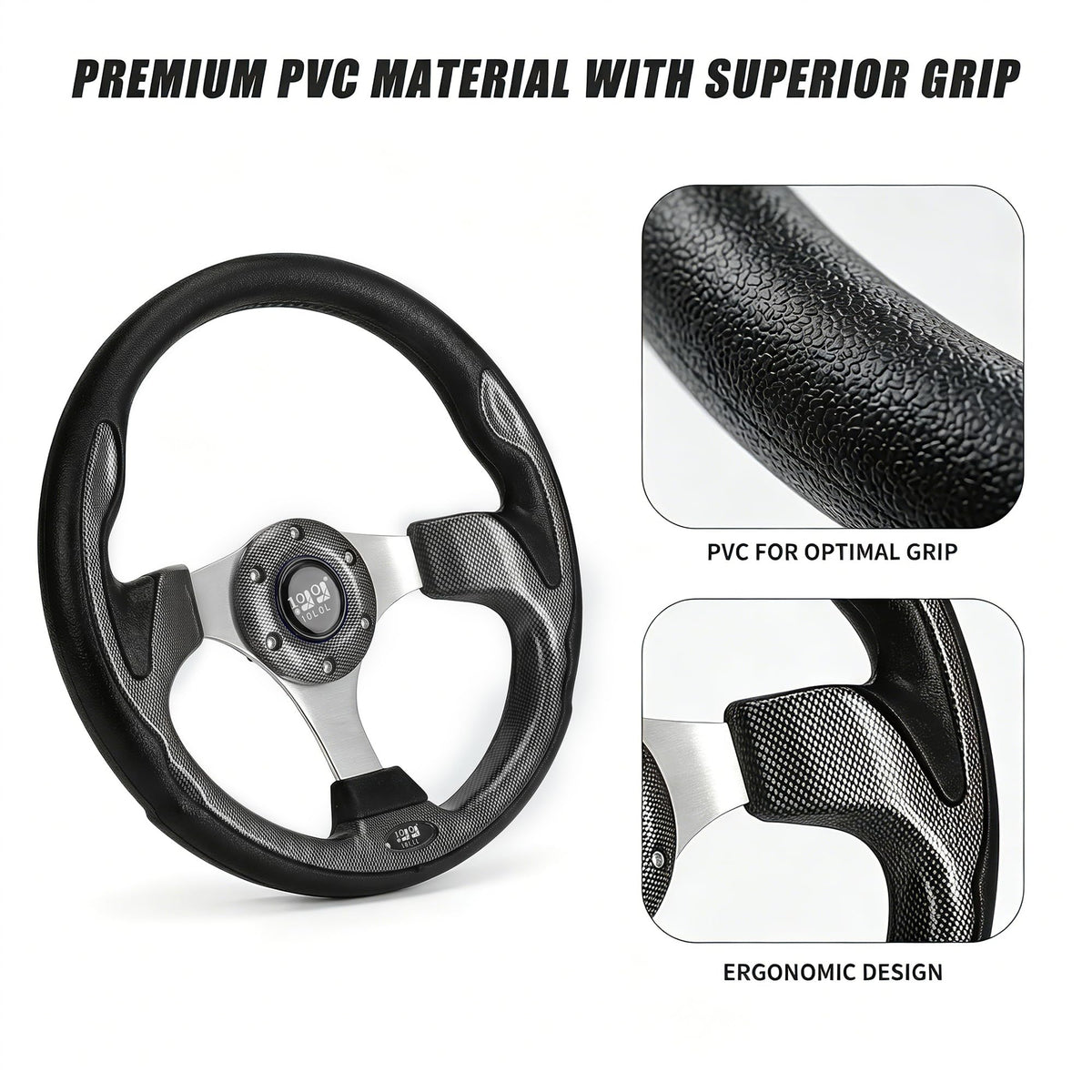 10L0L 12.5-inch steering wheel visual offers broad, confident handling.