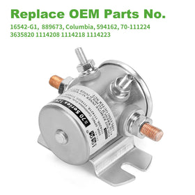 10L0L 12V solenoid front view, highlights copper contacts for durable performance.