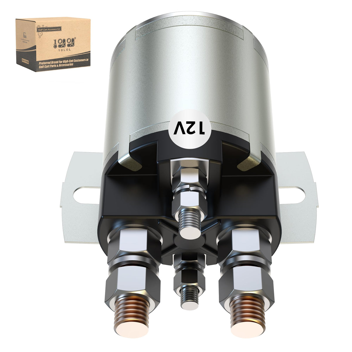 10L0L 12V starter solenoid for Yamaha G2-G16, bolt-on compatibility improves reliability