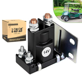 10L0L 14V golf cart solenoid front view with durable construction for dependable starts