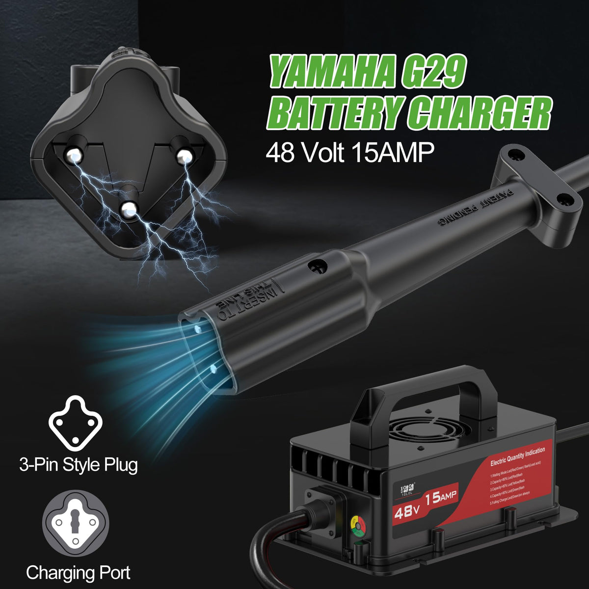 10L0L 15A 48V charger rugged waterproof aluminum housing