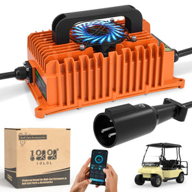 10L0L charger orange front view for outdoor golf cart use.