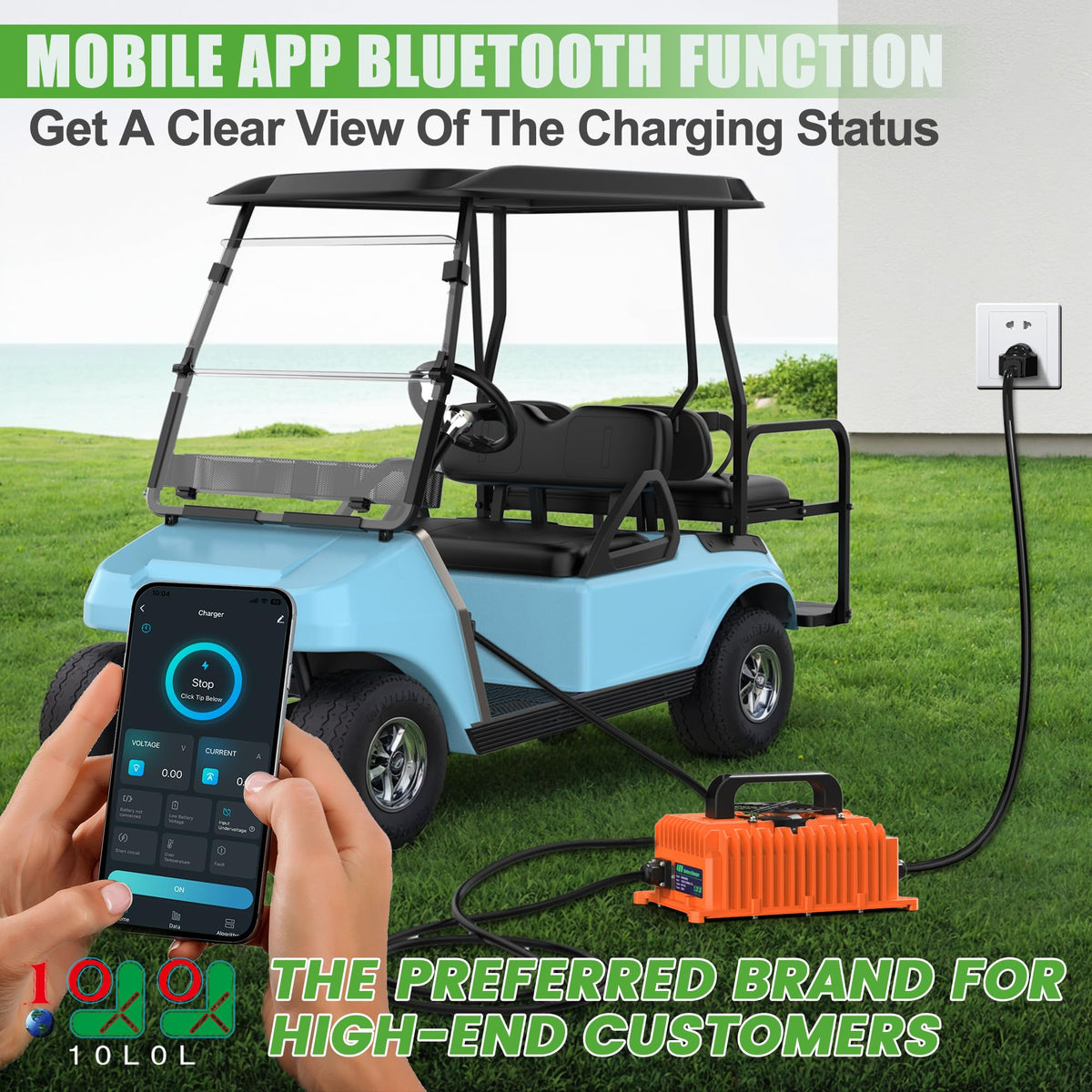 10L0L charger orange side view emphasizing rugged outdoor design.