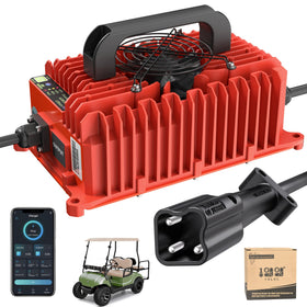 10L0L golf cart charger front view with 15A 48V output for quick charging