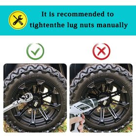 10L0L lug-nuts require a 19mm hex tool for installation.