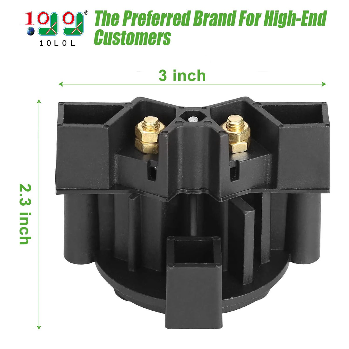 10L0L 2-prong charger receptacle for EZGO 36V carts—easy plug-in replacement.