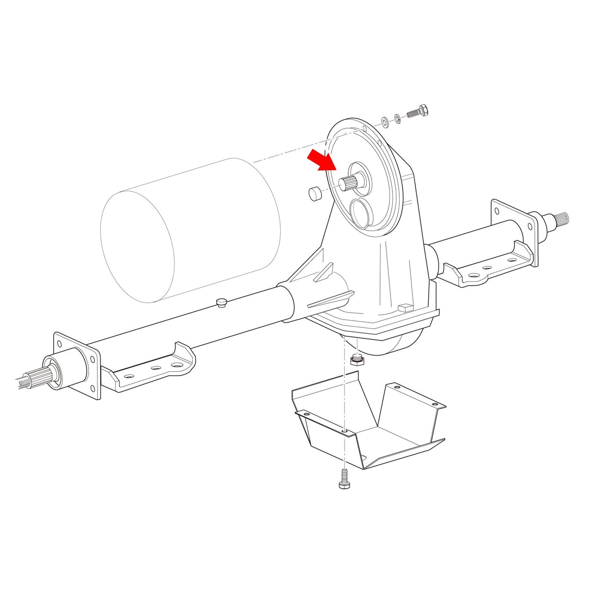 10L0L 21-tooth input shaft detail supports precise mesh