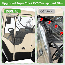 10L0L clear PVC windows provide 360 degree visibility