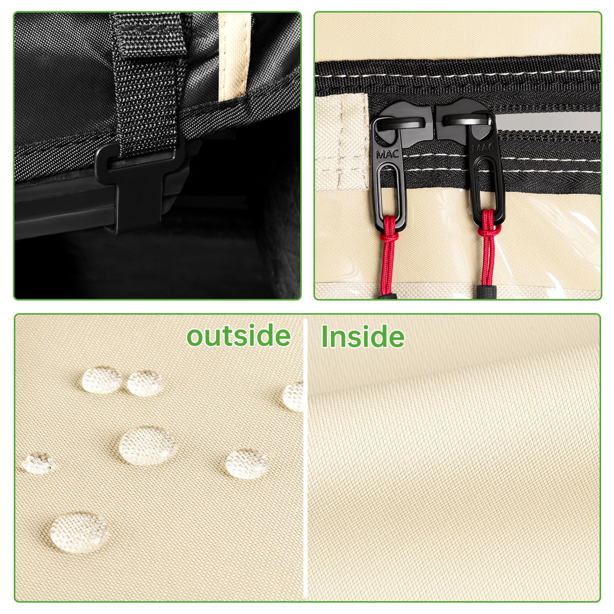 10L0L heavy-duty zipper and seams enhance durability in all weather