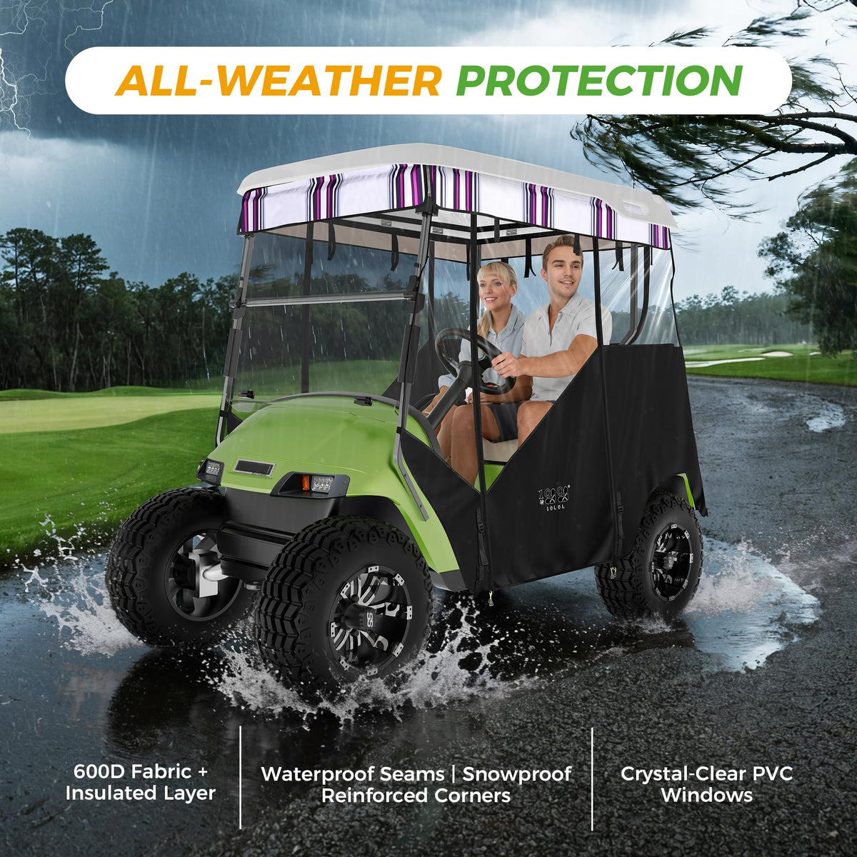 10L0L 2P Enclosure awning track shows easy installation hardware