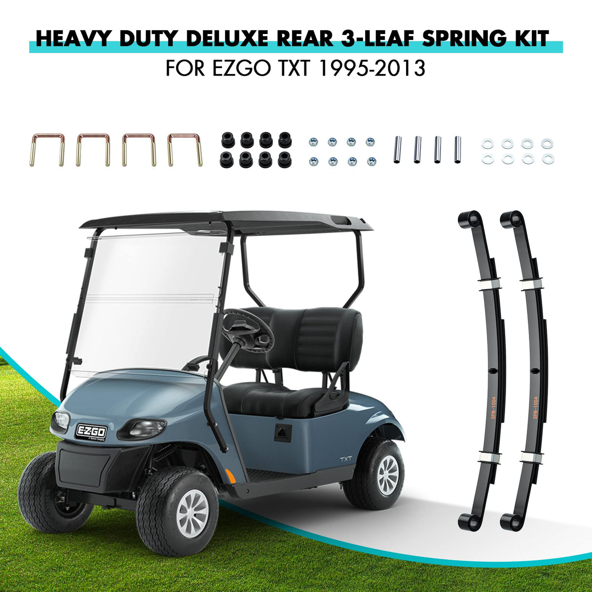 10L0L 3-leaf carbon steel springs offer thicker construction for better load handling