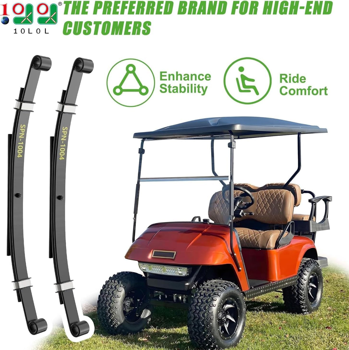 10L0L 3-leaf heavy-duty suspension kit, strong support for heavy loads.