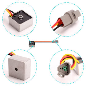 10L0L 12V regulator with a 3-pin connector for easy installation on golf carts
