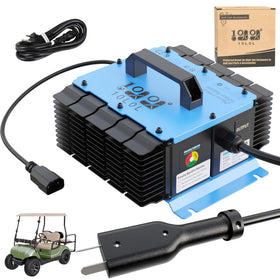 10L0L 36V golf cart charger front view with crowfoot plug for fast, reliable charging.