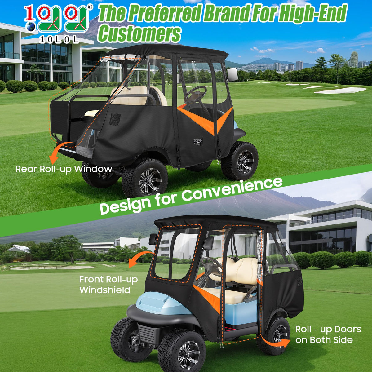 10L0L enclosure driver-side view shows easy access for passengers.