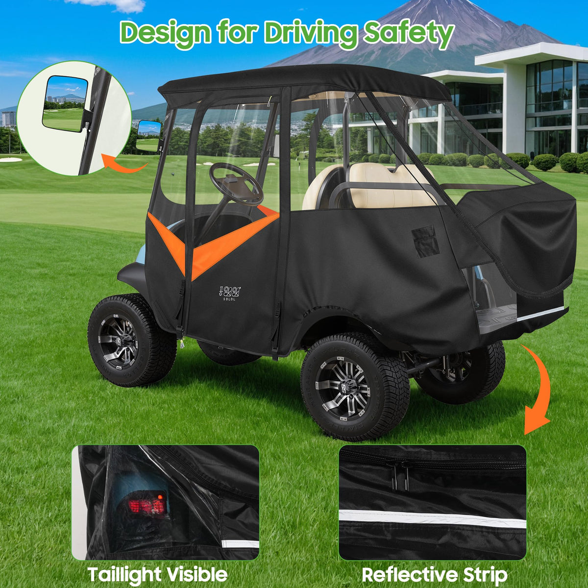 10L0L rear-seat area enclosure demonstrates expanded space for four passengers.
