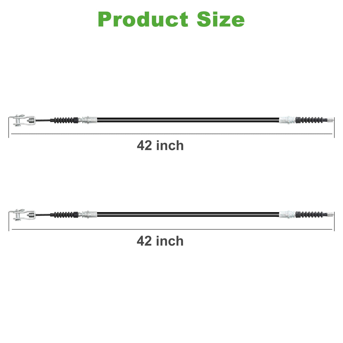10L0L 42-inch length cable supports both driver and passenger sides.