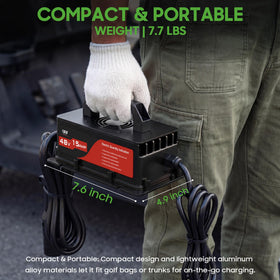 10L0L 48V golf cart charger box and accessories ready to install