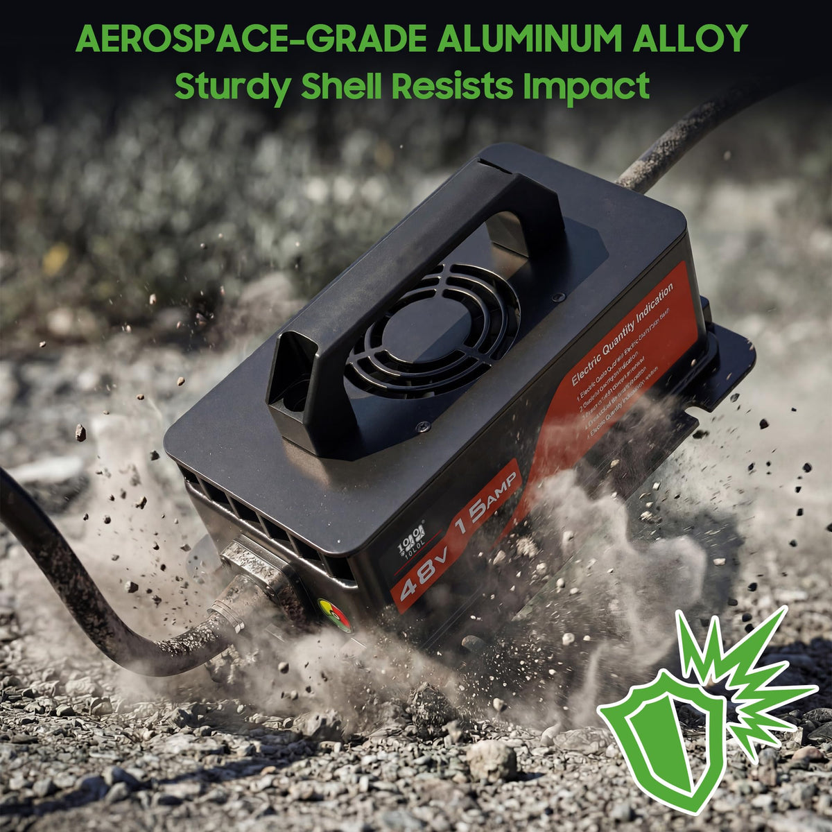 10L0L 48V golf cart charger IP67 weatherproof exterior for rugged use