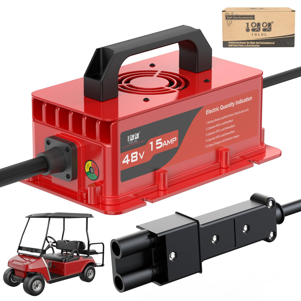 10L0L 48V golf cart charger for Yamaha G19/G22 with 2-pin plug for reliable charging
