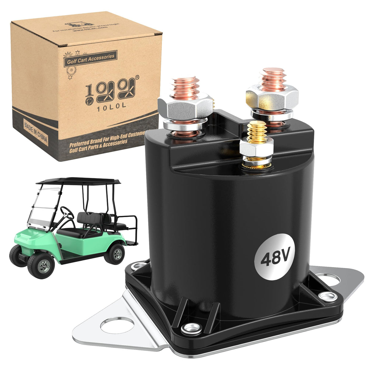 10L0L 48V solenoid with copper contact for reliable golf cart performance
