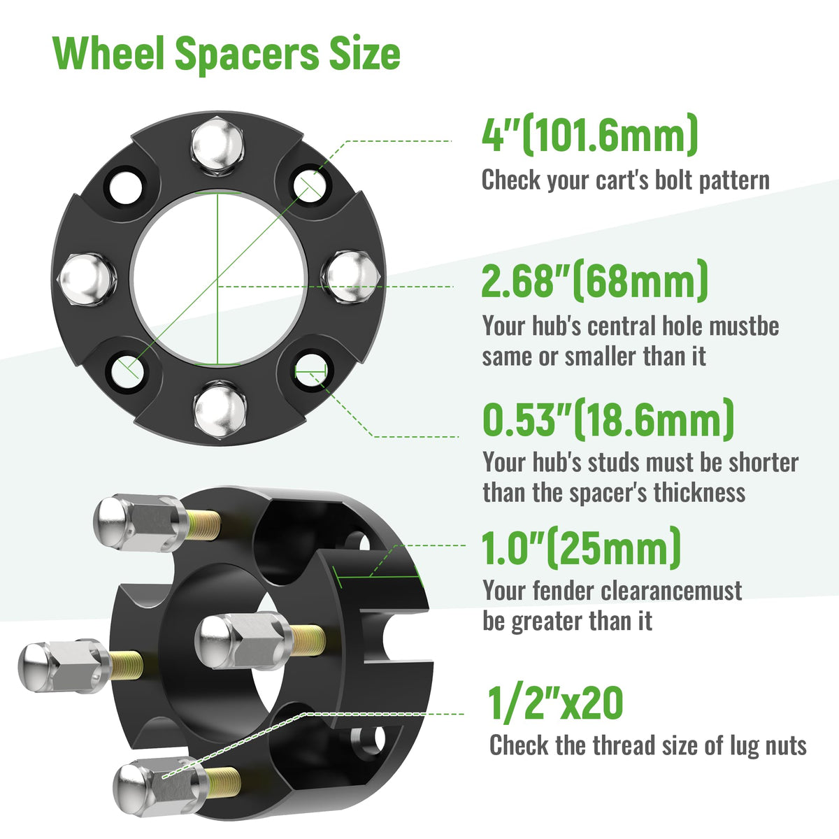 10L0L spacer with 4x4 bolt pattern for wide compatibility