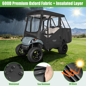 10L0L 600D Oxford fabric provides waterproof, UV-block protection