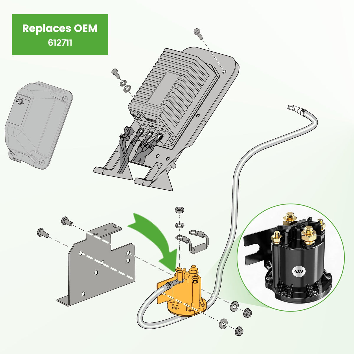 10L0L 612711 relay in circuit board highlights smooth electrical flow