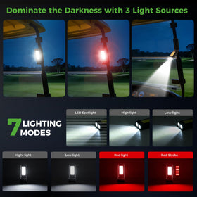 10L0L Seven lighting modes for customizable brightness