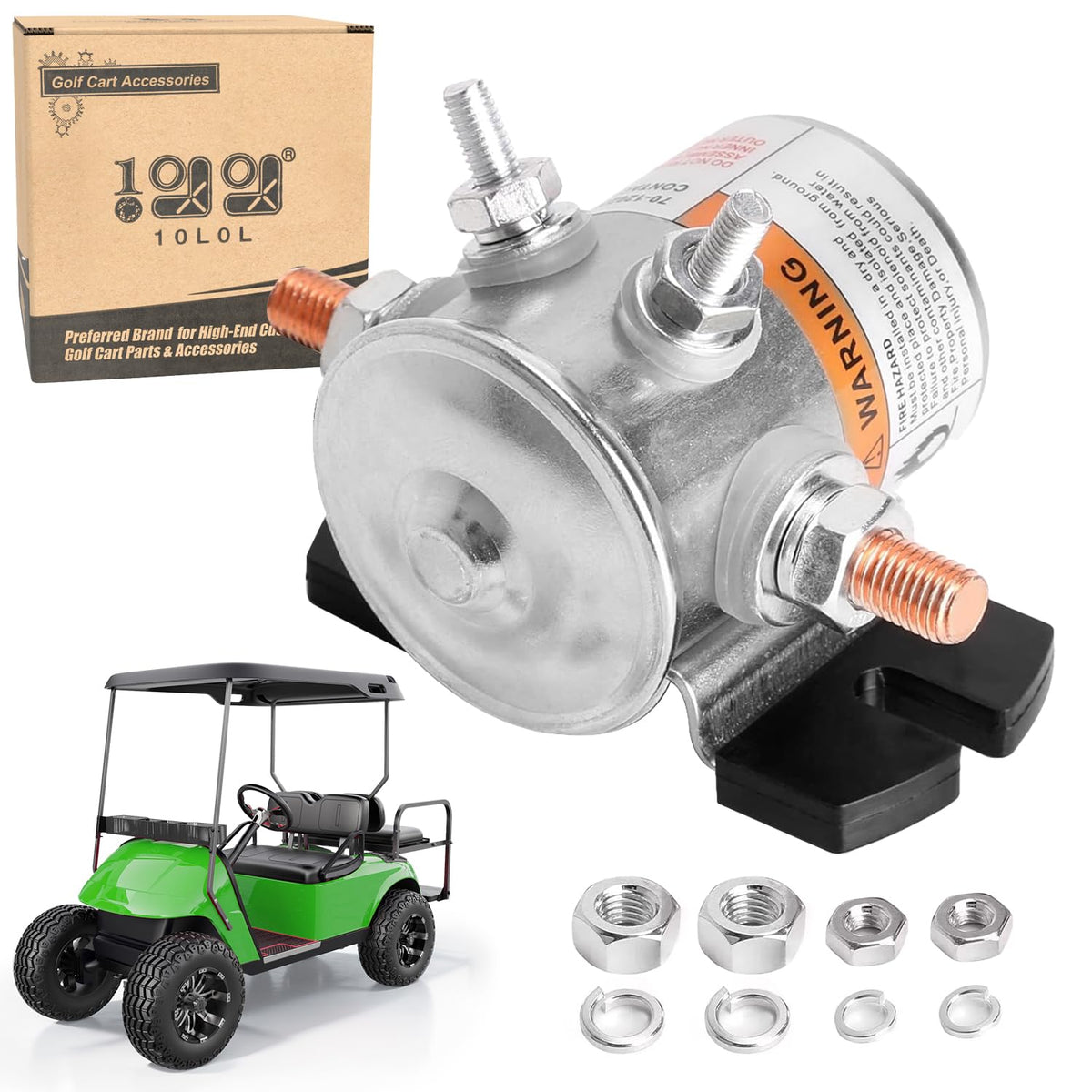 10L0L 70-series solenoid for EZGO 36V golf carts, reliable starter activation