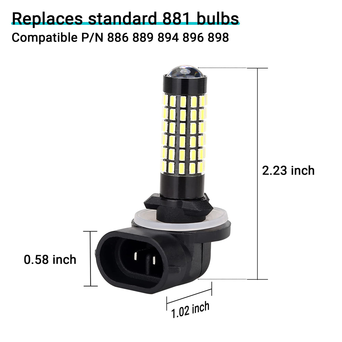 10L0L 881 bulb ensures plug-and-play fit across EZGO and Club Car models