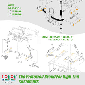 10L0L A-arm bushings for precise handling and durability