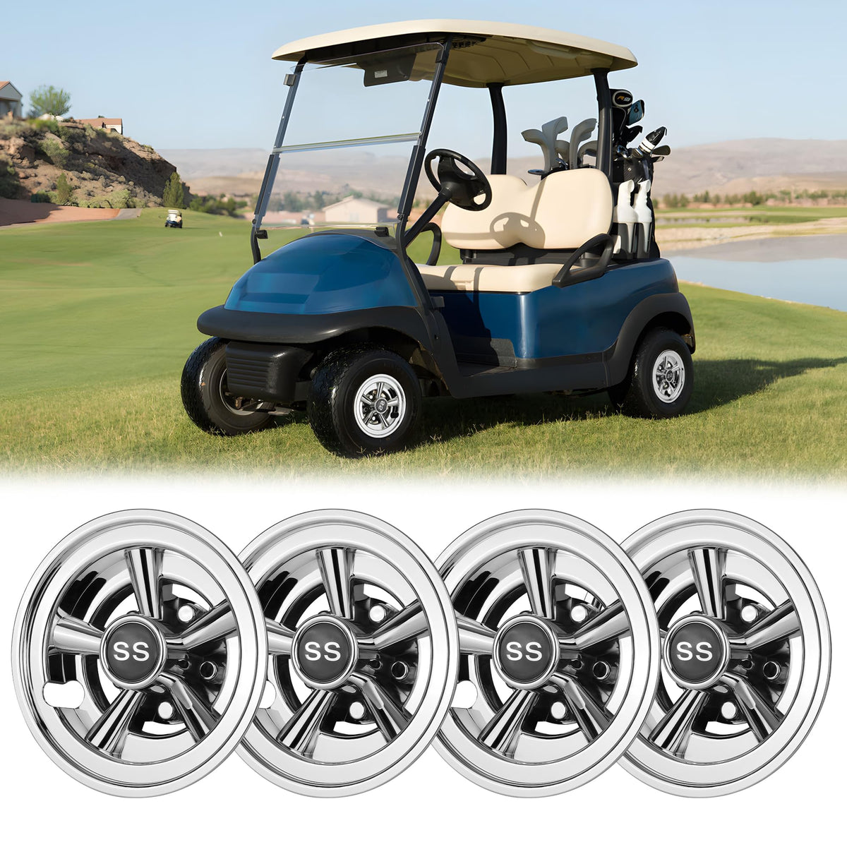 10L0L ABS material hubcap durably withstands outdoor use.