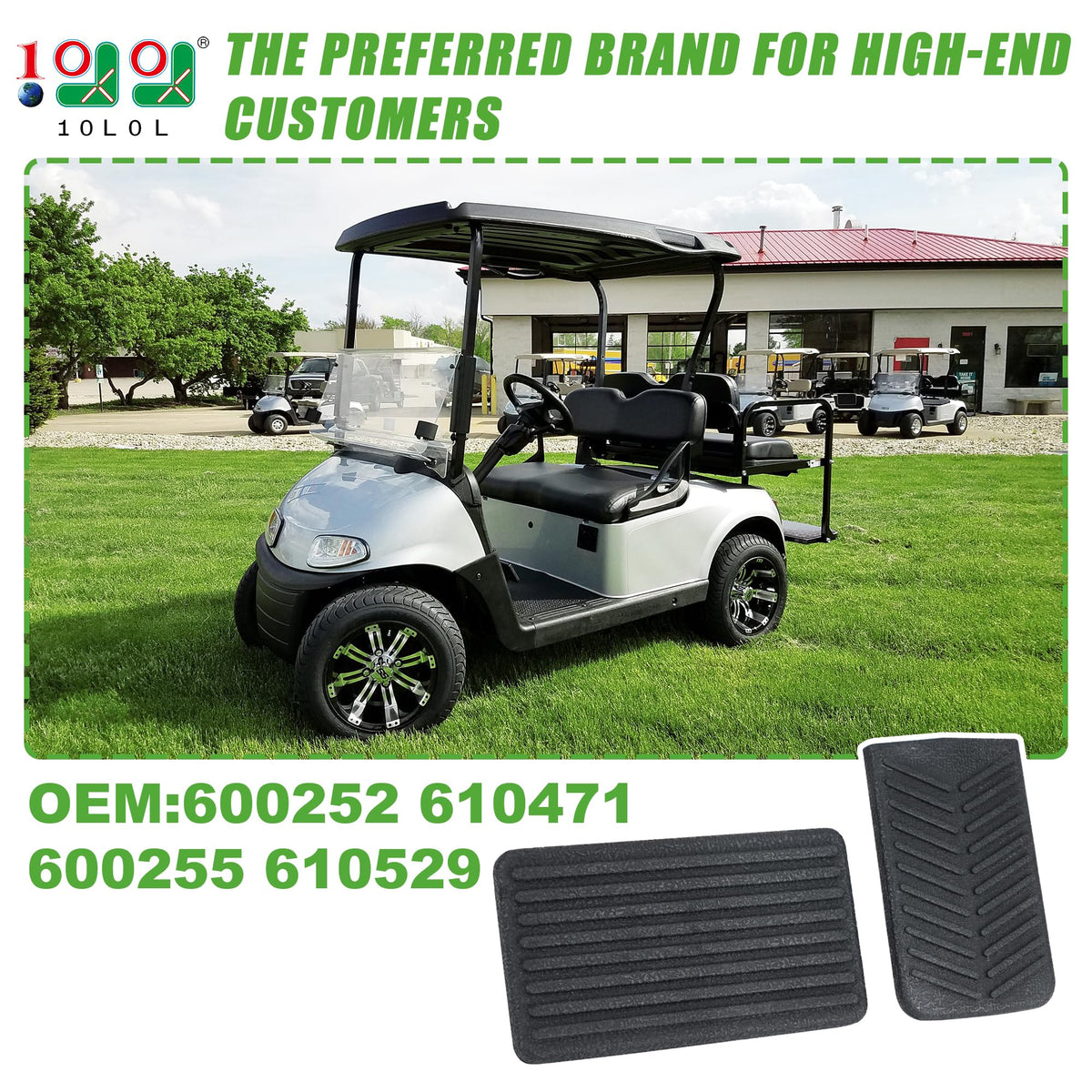 10L0L accelerator pedal cover for EZGO RXV provides smoother response.