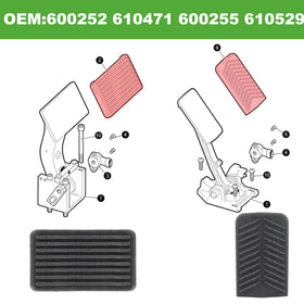 10L0L accelerator pedal pad EZGO RXV aids steady cruising.