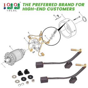 10L0L brush kit with hardware included ensures easy replacement
