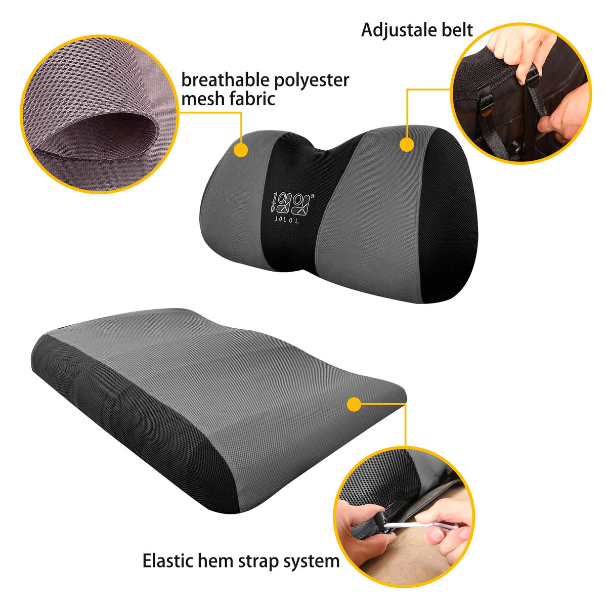 10L0L adjustment straps attach securely for a wrinkle-free fit