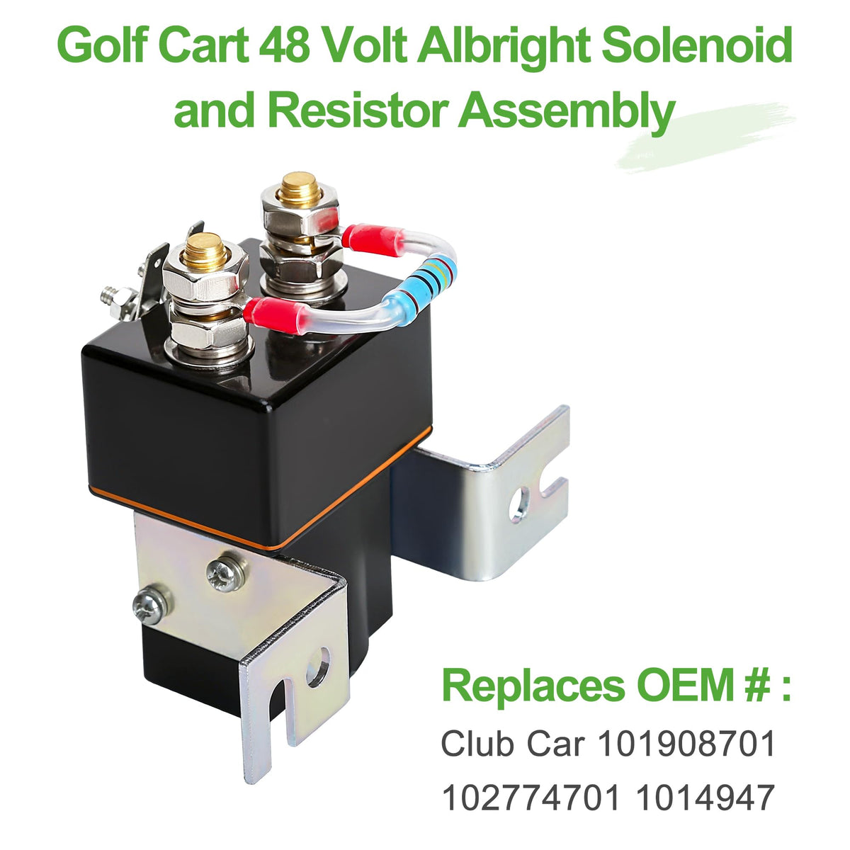 Solid terminal points on the Albright solenoid ensure reliable connections.