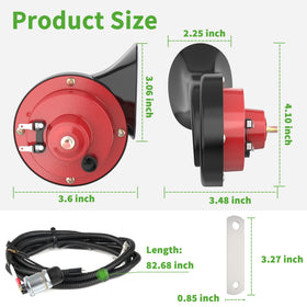 All-in-one 10L0L horn kit includes button, wiring, and hardware.