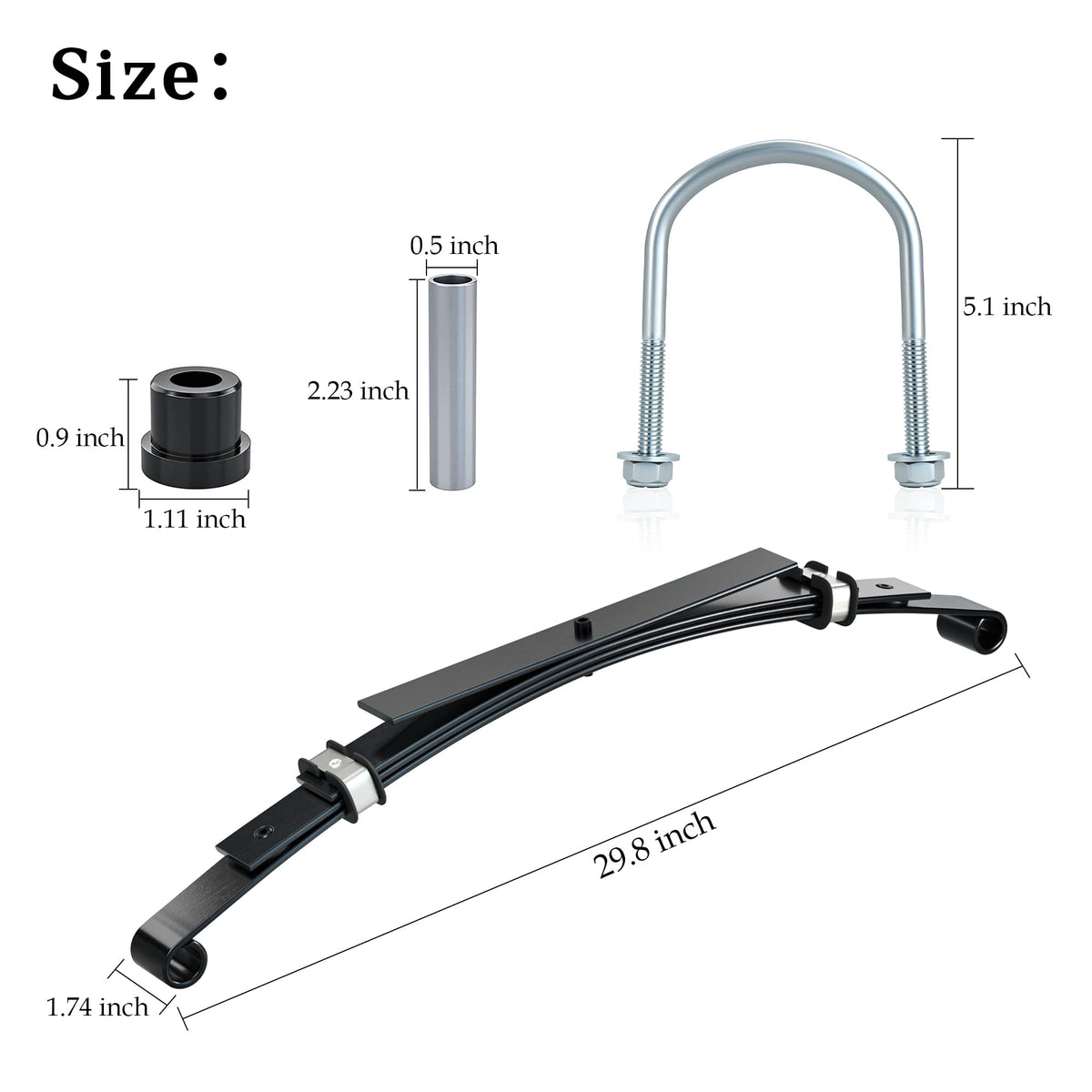 10l0l all-in-one kit for straightforward golf cart rear suspension upgrade