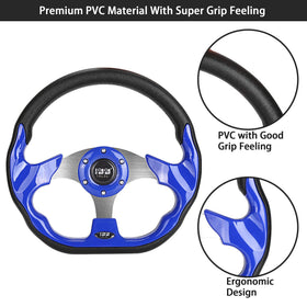 10L0L aluminum steering wheel resists rust for longer life.