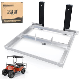 10L0L aluminum battery tray front view for EZGO TXT Medalist with secure mounting