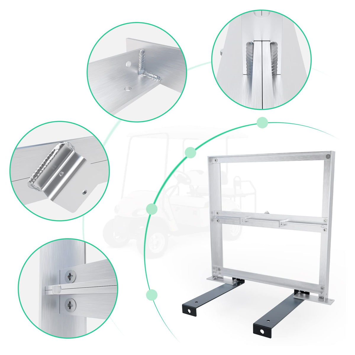 10L0L tray with mounting plates and hardware for EZGO installation