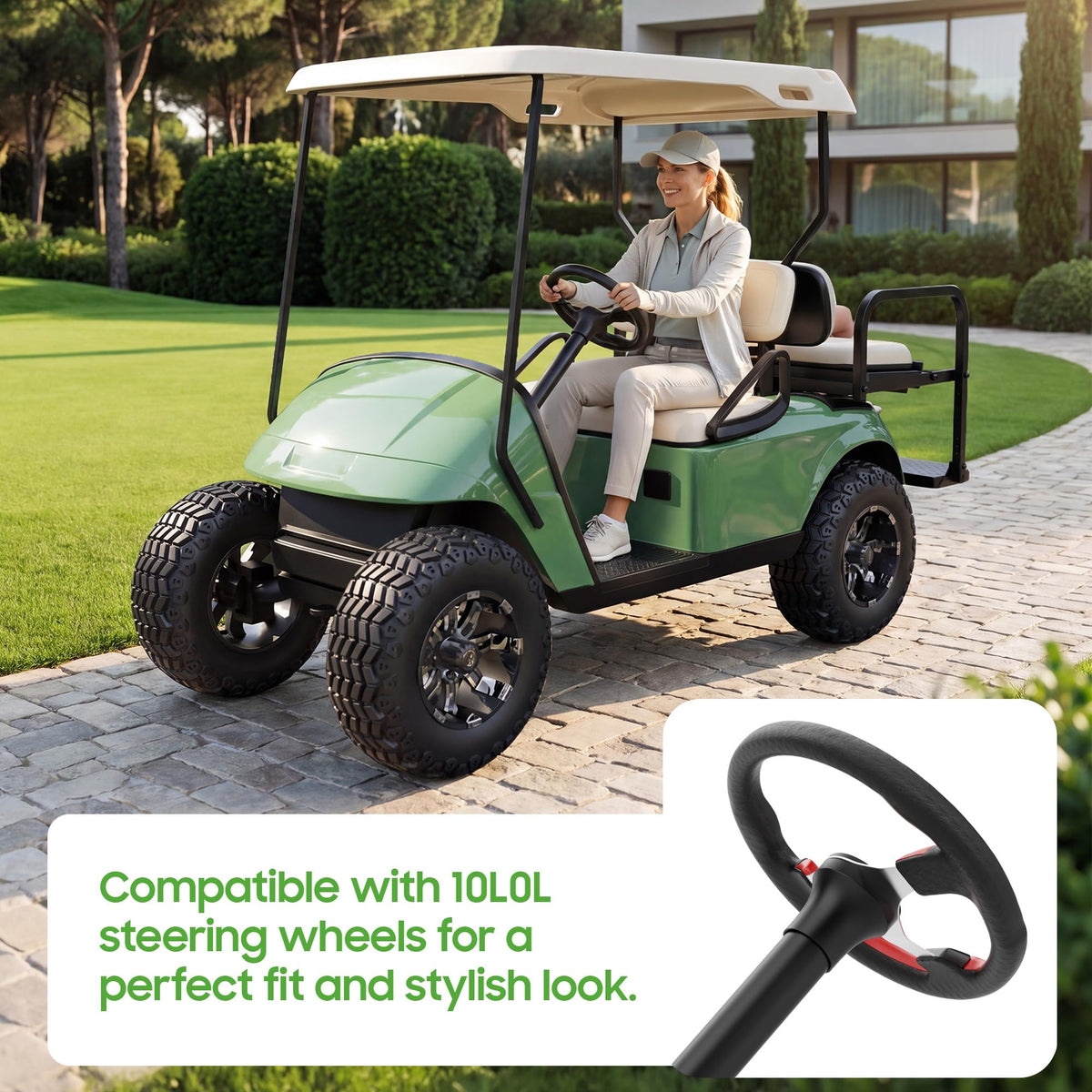 10L0L aluminum durable build for lasting golf cart performance