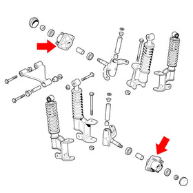 10L0L aluminum hub assembly with bearing races for EZGO carts