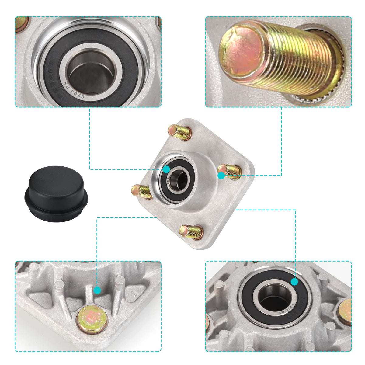 10L0L aluminum hub with seal restores precise wheel fit