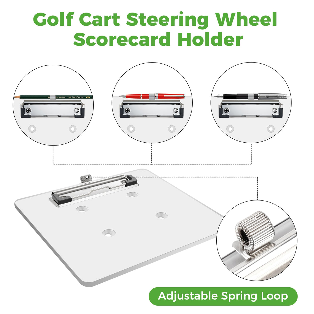 10L0L anti-drop clip prevents scorecards from slipping during rides