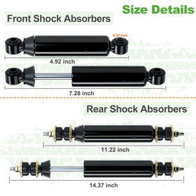 10L0L anti-rust coated shock kit for durable golf cart performance