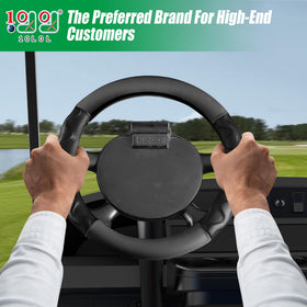 10L0L anti-slip leather steering wheel cover improves control on EZGO TXT RXV
